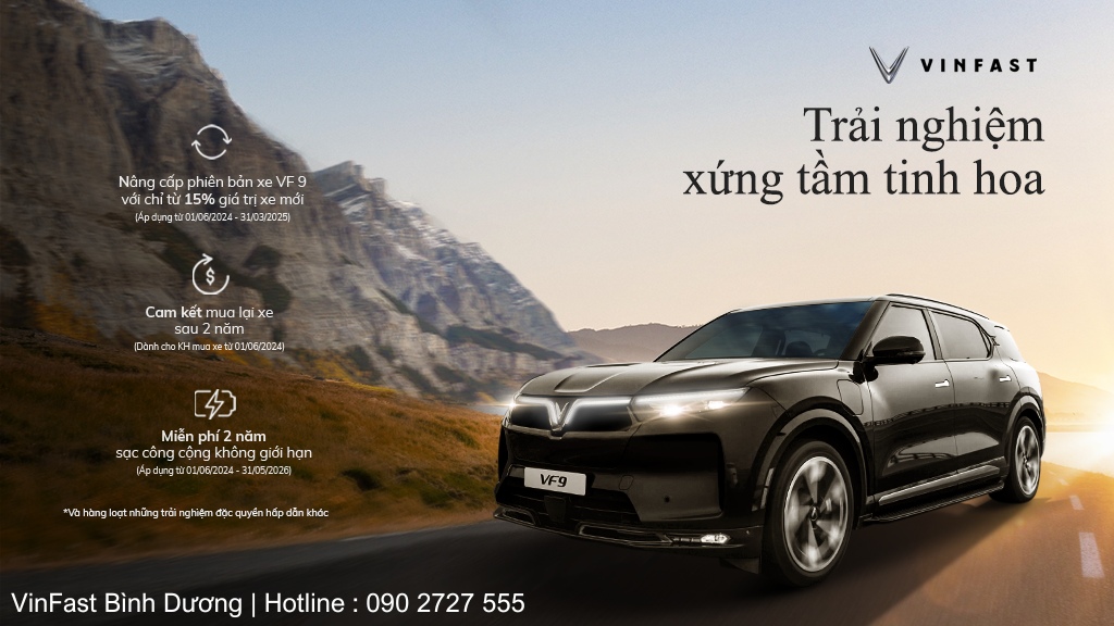 VinFast công bố chính sách chăm sóc cho dòng xe cao cấp VF 9